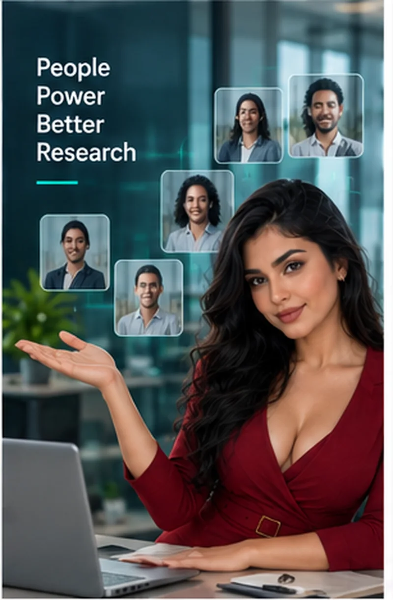 Professional representing people-centred research planning.